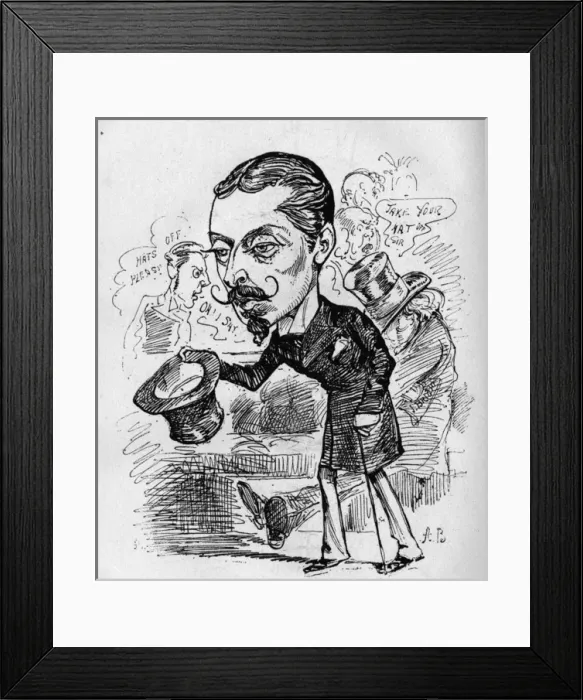 Framed Print : Caricature of Prince Leopold in Parliament Framed Print : Caricature of Prince Leopold in Parliament