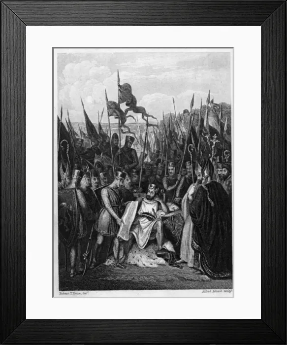 Framed Print : King John signs Magna Carta at Runnymede Framed Print : King John signs Magna Carta at Runnymede
