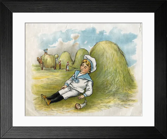 Framed Print : Illustration, Little Boy Blue Framed Print : Illustration, Little Boy Blue