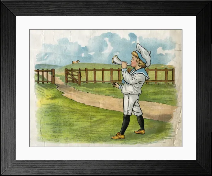 Framed Print : Illustration, Little Boy Blue Framed Print : Illustration, Little Boy Blue