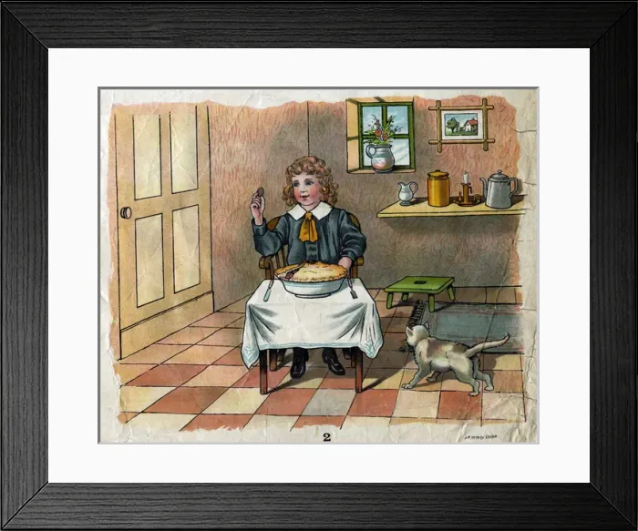 Framed Print : Illustration, Little Jack Horner Framed Print : Illustration, Little Jack Horner