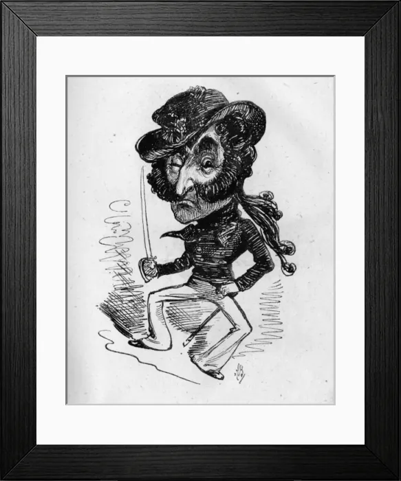 Framed Print : Caricature of J D Stoyle, English actor Framed Print : Caricature of J D Stoyle, English actor