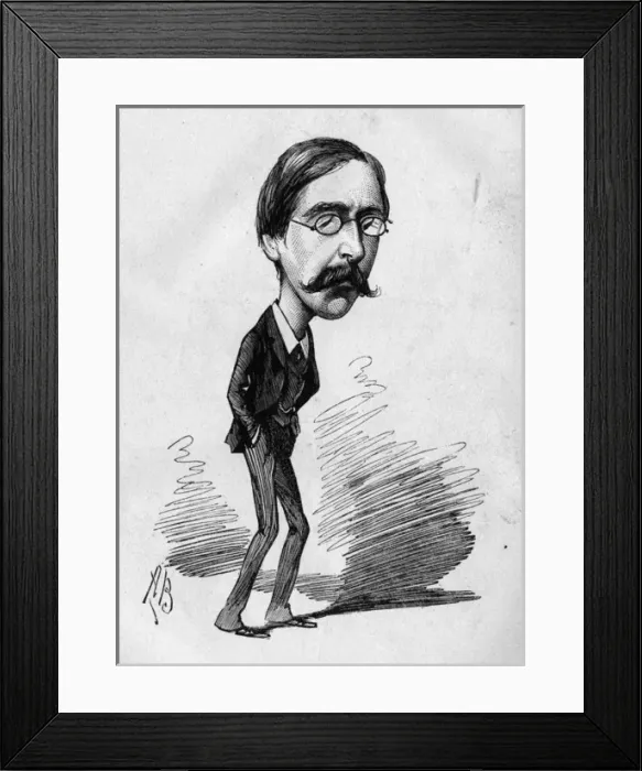 Framed Print : Caricature of Ashton Dilke, Liberal MP and traveller Framed Print : Caricature of Ashton Dilke, Liberal MP and traveller