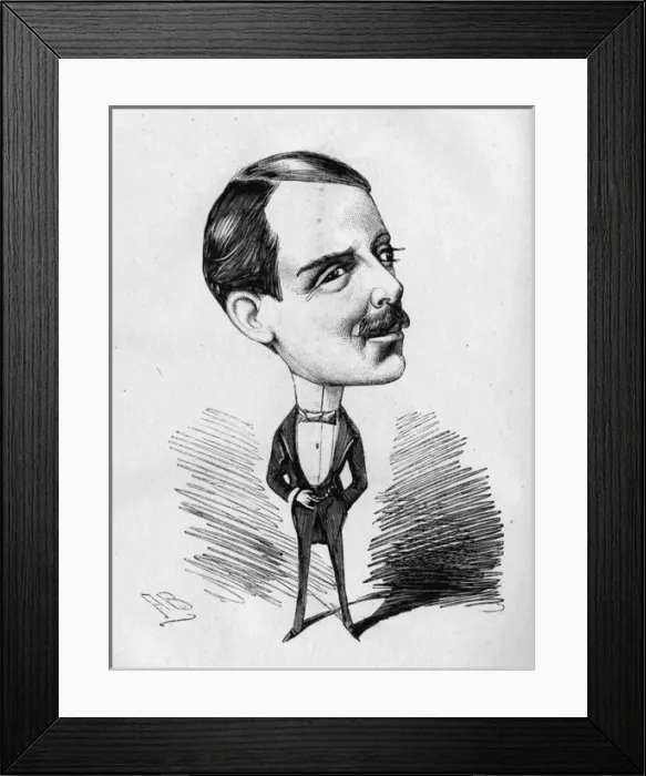 Framed Print : Caricature of Edward Smith Willard, English actor Framed Print : Caricature of Edward Smith Willard, English actor