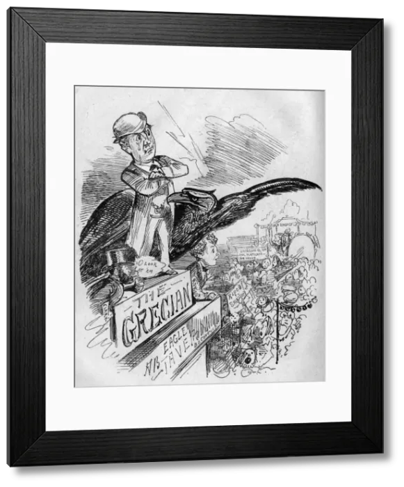Framed Print : Caricature of George Conquest, theatre manager Framed Print : Caricature of George Conquest, theatre manager