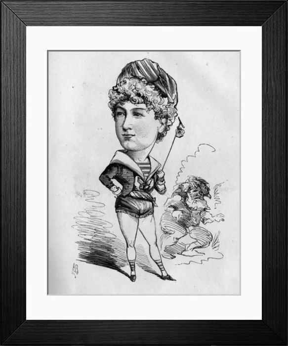 Framed Print : Caricature of Laura Sedgewick, actress Framed Print : Caricature of Laura Sedgewick, actress