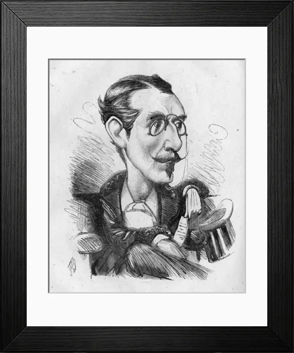 Framed Print : Caricature of Earl Dunraven, theatre patron Framed Print : Caricature of Earl Dunraven, theatre patron
