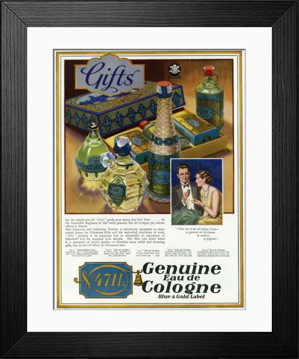Framed Print : Advertisement for 4711 Eau de Cologne Framed Print : Advertisement for 4711 Eau de Cologne