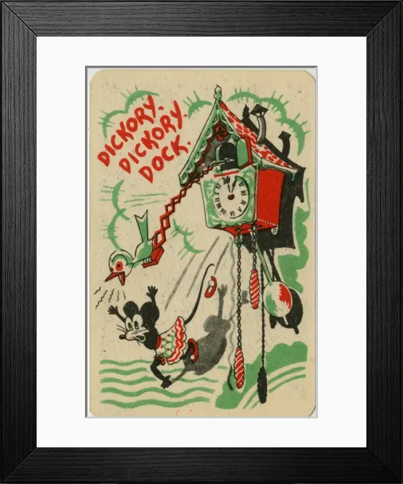 Framed Print : Snap card - Dickory Dickory Dock Framed Print : Snap card - Dickory Dickory Dock