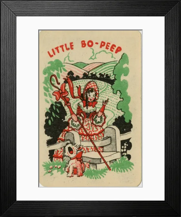 Framed Print : Snap card - Little Bo-Peep Framed Print : Snap card - Little Bo-Peep