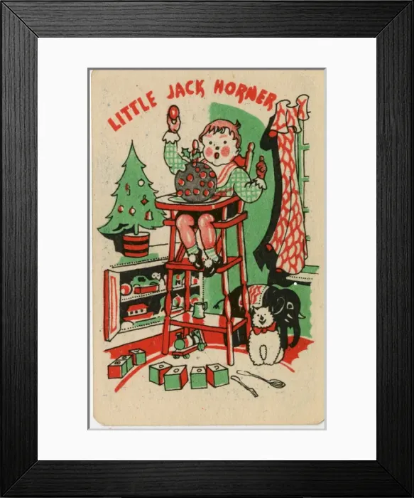 Framed Print : Snap card - Little Jack Horner Framed Print : Snap card - Little Jack Horner