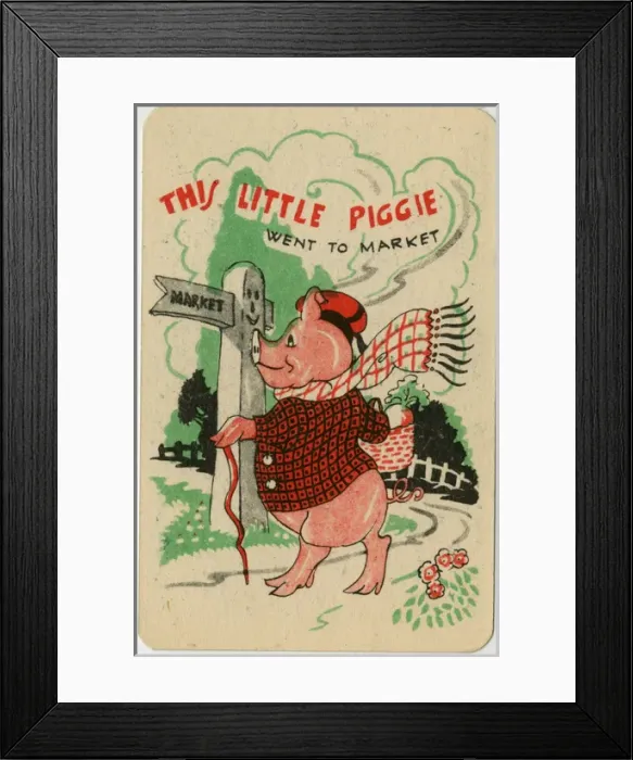 Framed Print : Snap card - This little piggie went to market Framed Print : Snap card - This little piggie went to market