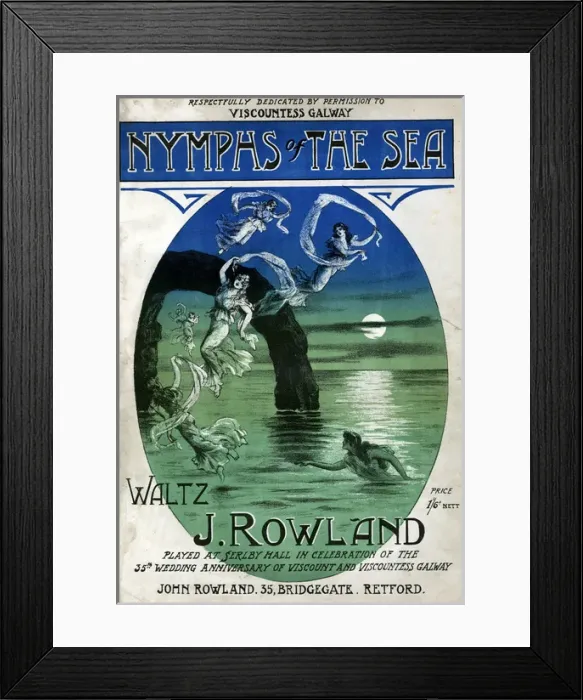 Framed Print : Music cover, Nymphs of the Sea Framed Print : Music cover, Nymphs of the Sea