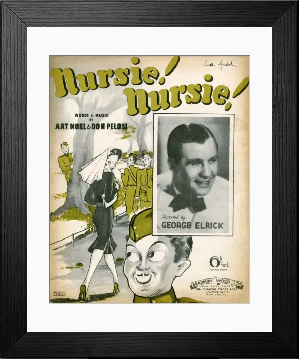 Framed Print : Music cover, Nursie! Nursie! WW2 Framed Print : Music cover, Nursie! Nursie! WW2