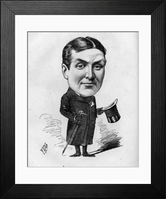 Framed Print : Caricature of Fred Hughes, actor Framed Print : Caricature of Fred Hughes, actor