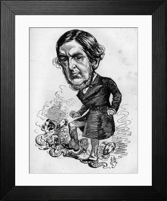 Framed Print : Caricature of Sir William Harcourt, Liberal politician Framed Print : Caricature of Sir William Harcourt, Liberal politician