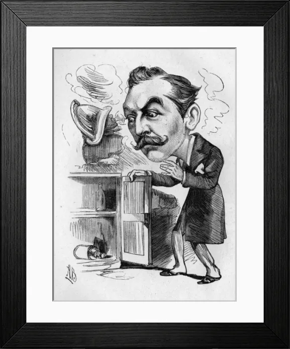 Framed Print : Caricature of Walter Joyce, English actor Framed Print : Caricature of Walter Joyce, English actor