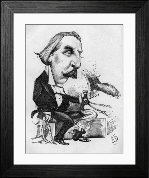 Framed Print : Caricature of John Hollingshead, theatre manager Framed Print : Caricature of John Hollingshead, theatre manager