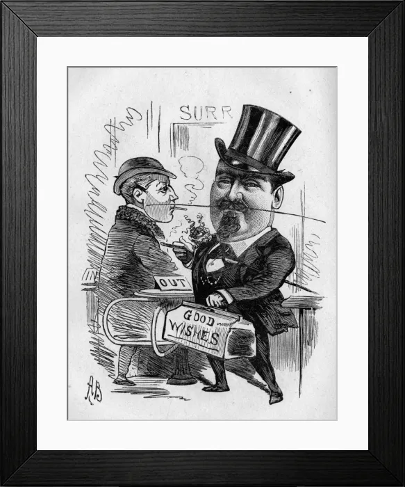 Framed Print : Caricature of the theatre manager William Holland Framed Print : Caricature of the theatre manager William Holland