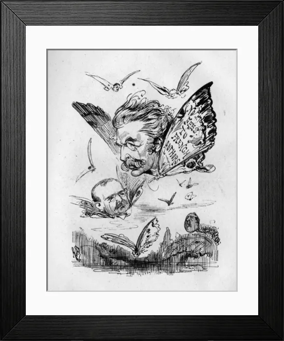 Framed Print : Cartoon, Butterfly Fever Framed Print : Cartoon, Butterfly Fever