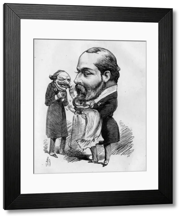 Framed Print : Caricature, Prince of Wales and Sir Julius Benedict Framed Print : Caricature, Prince of Wales and Sir Julius Benedict