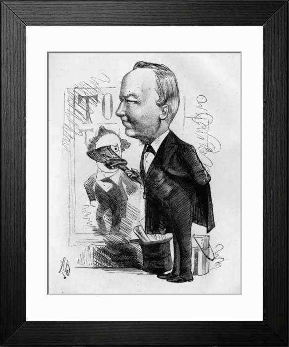 Framed Print : Caricature of Frank Toole, theatrical manager Framed Print : Caricature of Frank Toole, theatrical manager