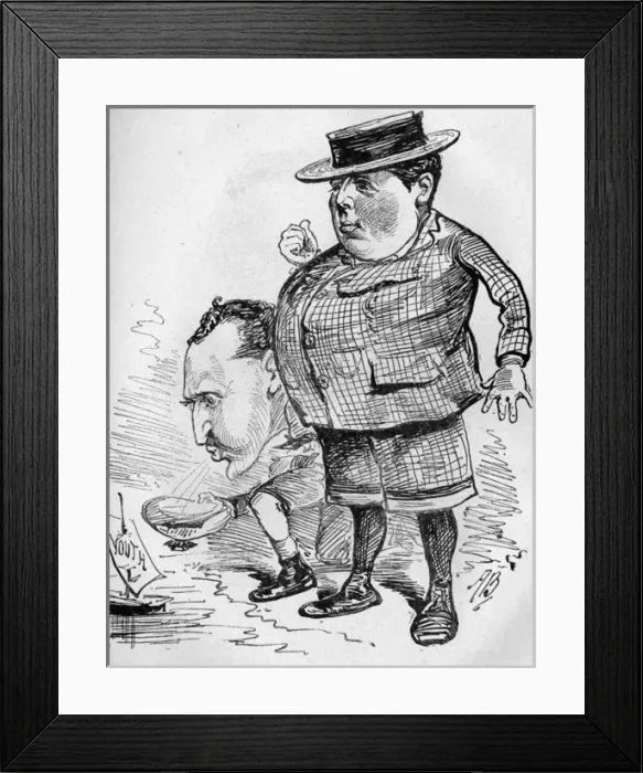 Framed Print : Cartoon, Launching the New Boat, Youth Framed Print : Cartoon, Launching the New Boat, Youth