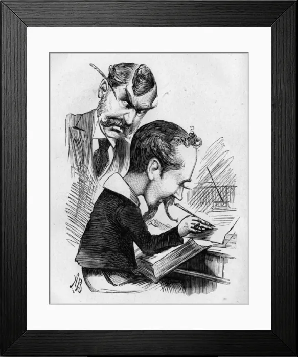 Framed Print : Caricature, Ws Gilbert and Pottinger Stephens Framed Print : Caricature, Ws Gilbert and Pottinger Stephens