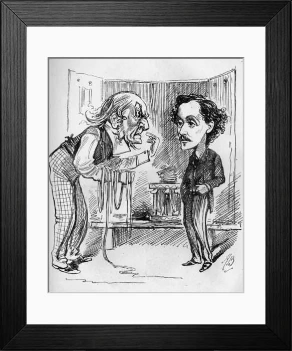 Framed Print : Caricature of W E Gladstone and his son Herbert Framed Print : Caricature of W E Gladstone and his son Herbert