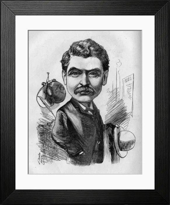 Framed Print : Caricature of Henry Sampson, newspaper proprietor Framed Print : Caricature of Henry Sampson, newspaper proprietor