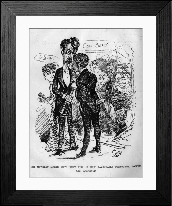 Framed Print : Caricature, Sir Squire Bancroft and Mowbray Morris Framed Print : Caricature, Sir Squire Bancroft and Mowbray Morris