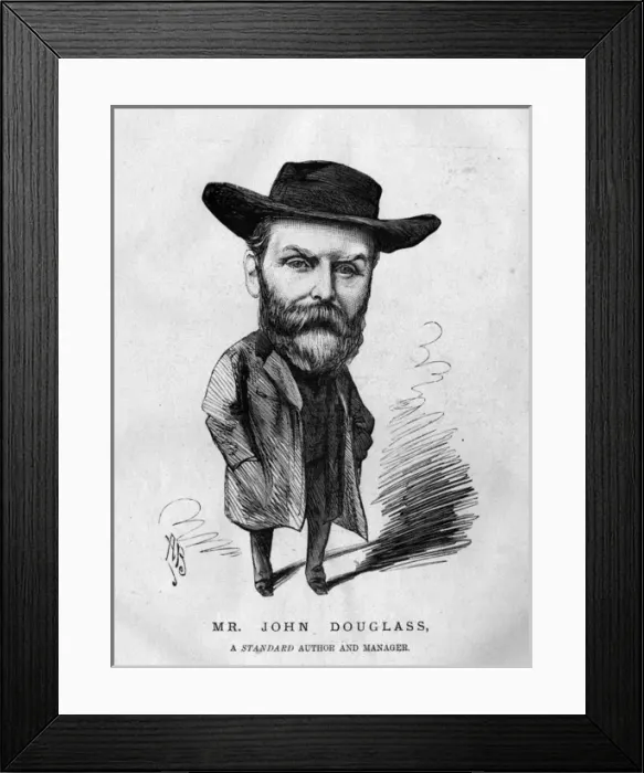 Framed Print : Caricature of John Douglass, Standard Theatre, London Framed Print : Caricature of John Douglass, Standard Theatre, London