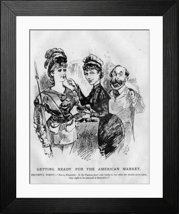 Framed Print : Cartoon, Getting Ready for the American Market Framed Print : Cartoon, Getting Ready for the American Market