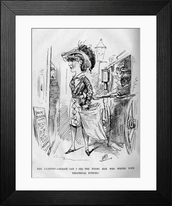 Framed Print : Caricature of Lillie Langtry, actress and producer Framed Print : Caricature of Lillie Langtry, actress and producer
