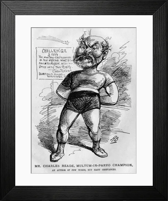 Framed Print : Caricature of Charles Reade, novelist and dramatist Framed Print : Caricature of Charles Reade, novelist and dramatist