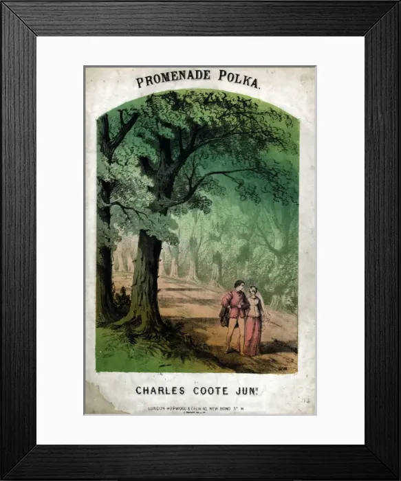 Framed Print : Music cover, Promenade Polka Framed Print : Music cover, Promenade Polka