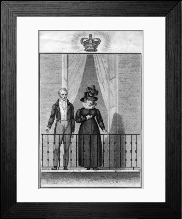 Framed Print : Queen Caroline of Brunswick and Alderman Wood, London Framed Print : Queen Caroline of Brunswick and Alderman Wood, London