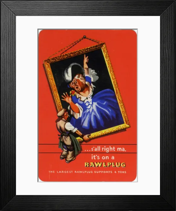 Framed Print : Advertisement for Rawlplugs Framed Print : Advertisement for Rawlplugs