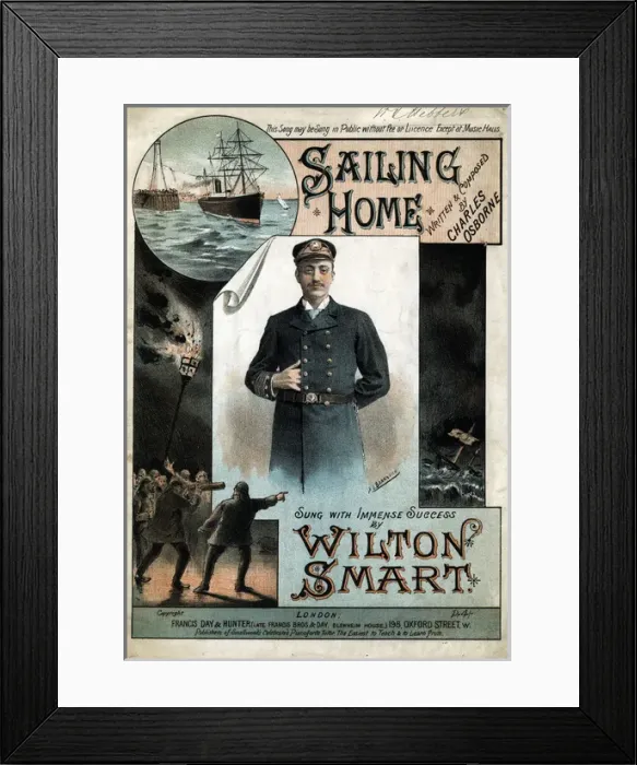 Framed Print : Music cover, Sailing Home Framed Print : Music cover, Sailing Home