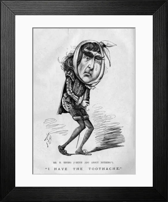 Framed Print : Caricature of Henry Irving, English actor-manager Framed Print : Caricature of Henry Irving, English actor-manager