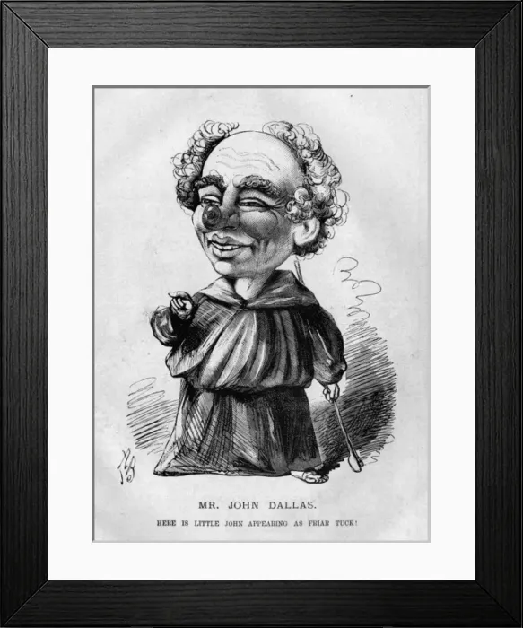 Framed Print : Caricature of John Dallas, actor Framed Print : Caricature of John Dallas, actor