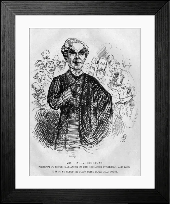 Framed Print : Caricature of Barry Sullivan, English actor Framed Print : Caricature of Barry Sullivan, English actor