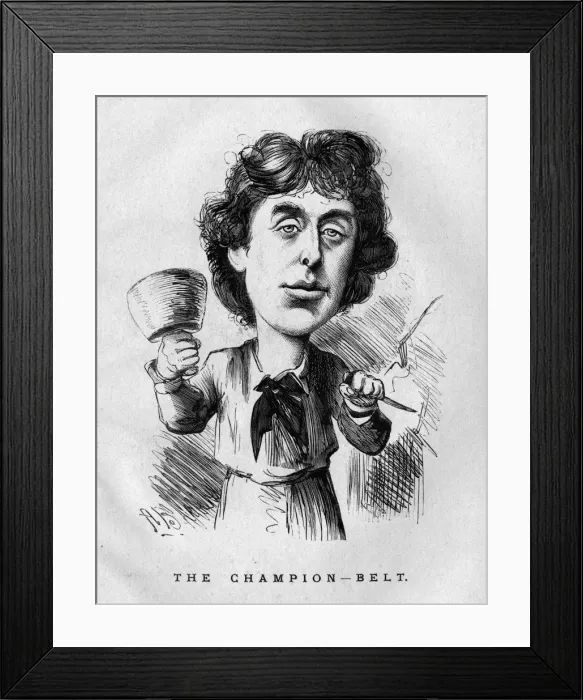 Framed Print : Caricature of Richard Claude Belt, English sculptor Framed Print : Caricature of Richard Claude Belt, English sculptor