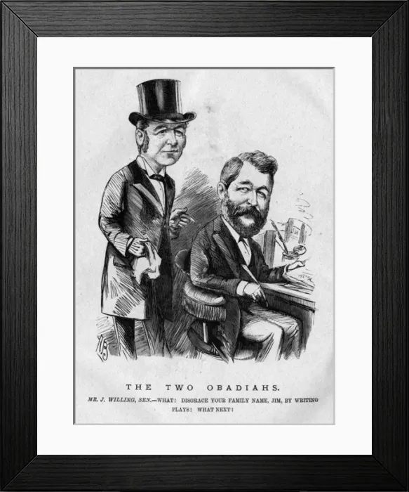 Framed Print : Caricature of The Two Obadiahs Framed Print : Caricature of The Two Obadiahs