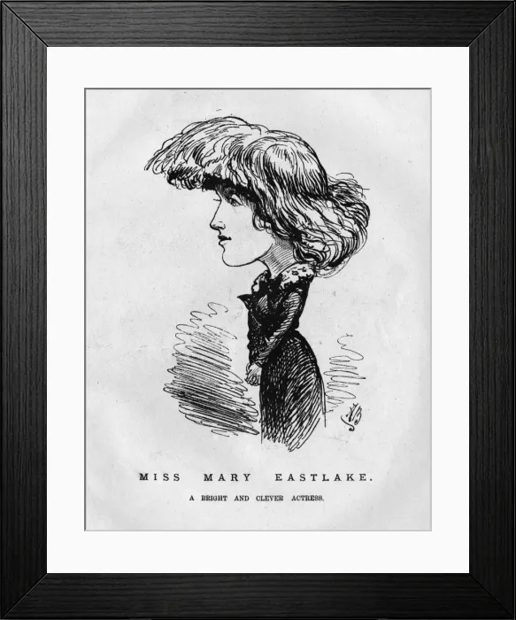 Framed Print : Caricature of Mary Eastlake, English actress Framed Print : Caricature of Mary Eastlake, English actress