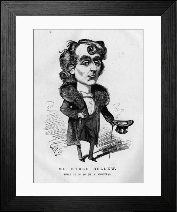 Framed Print : Caricature of Kyrle Bellew, British actor Framed Print : Caricature of Kyrle Bellew, British actor