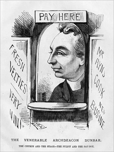 Caricature of Archdeacon Dunbar, Anglican clergyman