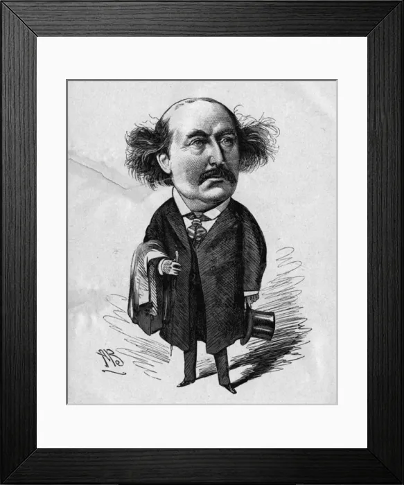 Framed Print : Caricature of Henry Betty, former actor Framed Print : Caricature of Henry Betty, former actor