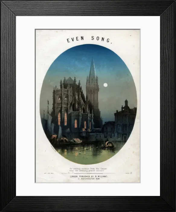 Framed Print : Music cover, Even Song Framed Print : Music cover, Even Song