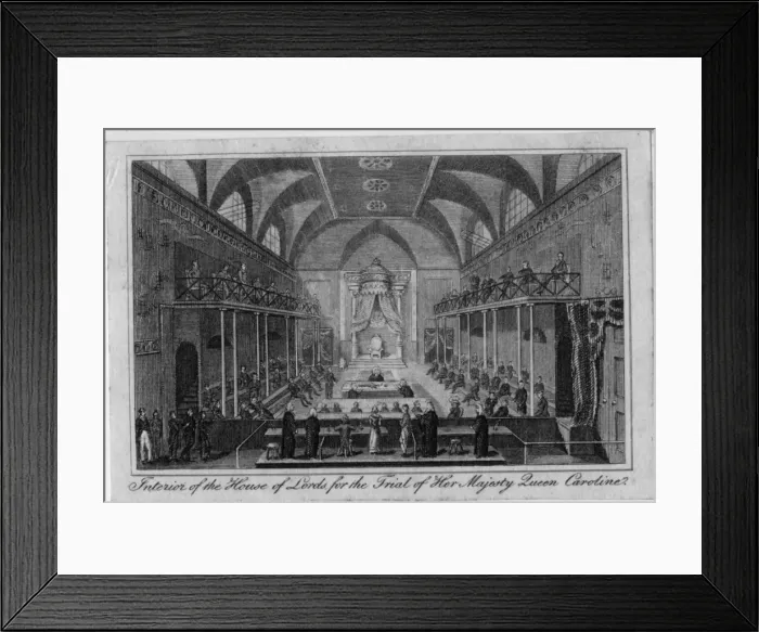 Framed Print : House of Lords, Trial of Queen Caroline Framed Print : House of Lords, Trial of Queen Caroline